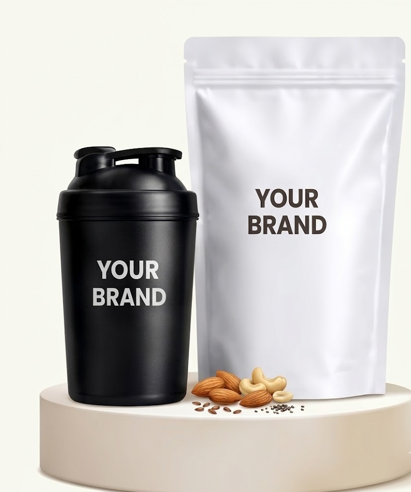 Robinson Private Label Pouch and Shaker
